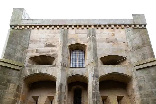 Historic military detailing in Officers Mess complex