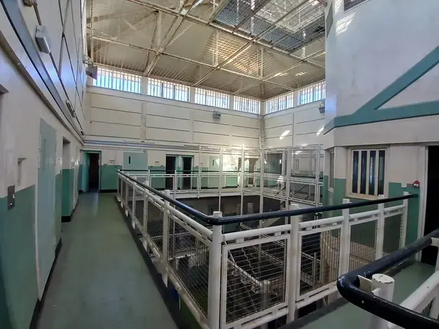 Subterranean chamber view with deep arch geometry